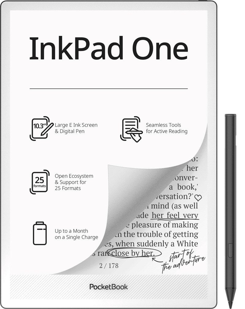 Elektroninė skaityklė PocketBook InkPad One 1030, Matte Black