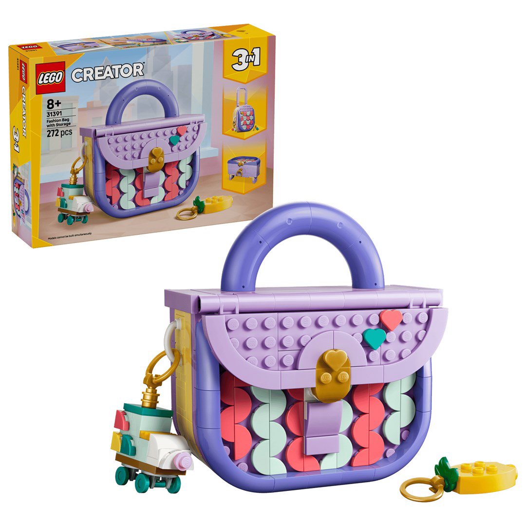 LEGO CREATOR 3 IŠ 1 31391 Meno stiliaus rankinė su daiktų laikymo skyreliu