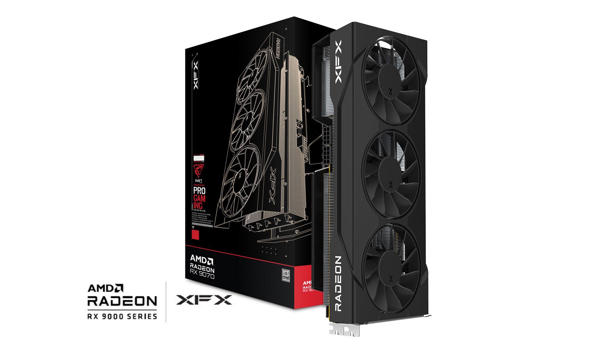 Vaizdo plokštė XFX Swift RX 9070GRE Trip F. G. 12 GB
