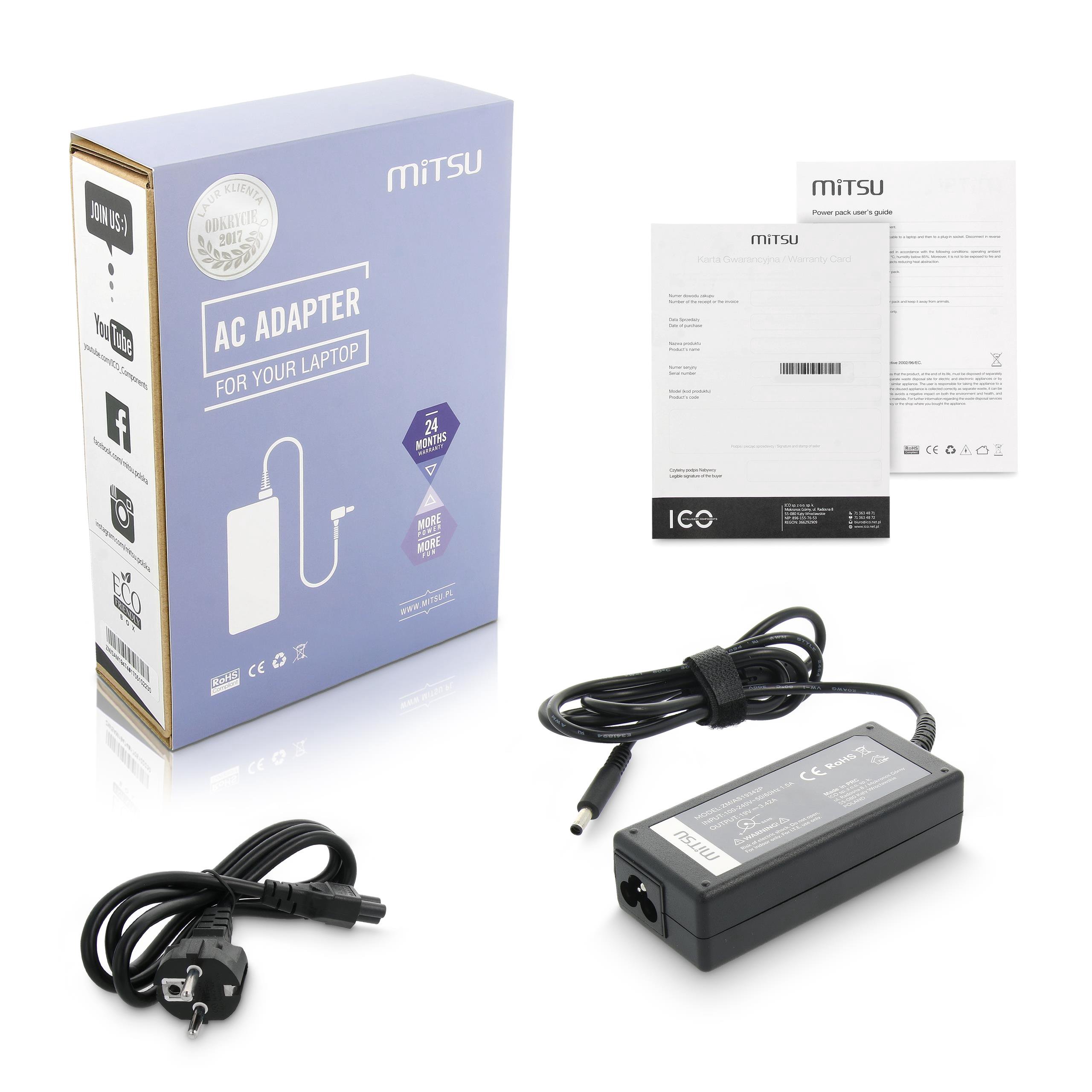 Notebook charger mitsu 19v 3.42a (4.5x3.0 pin) - asus