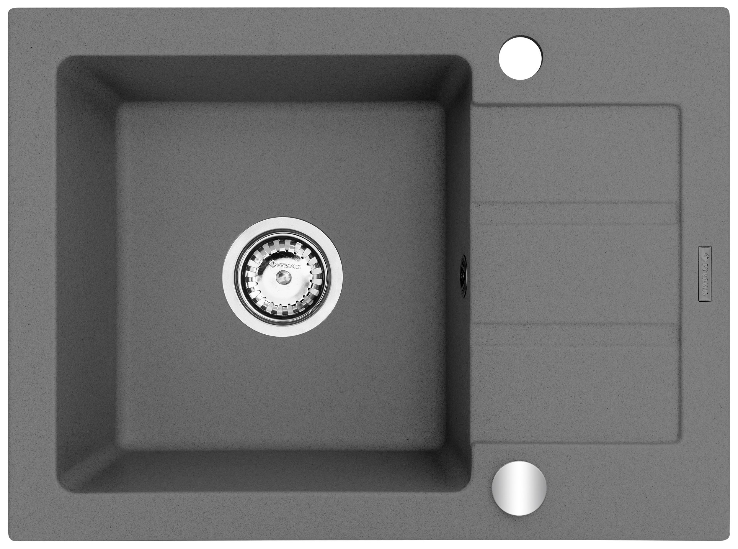 Vieno dubens kriauklė su nusausintuvu Maidsinks Promo 62x44 1B 1D