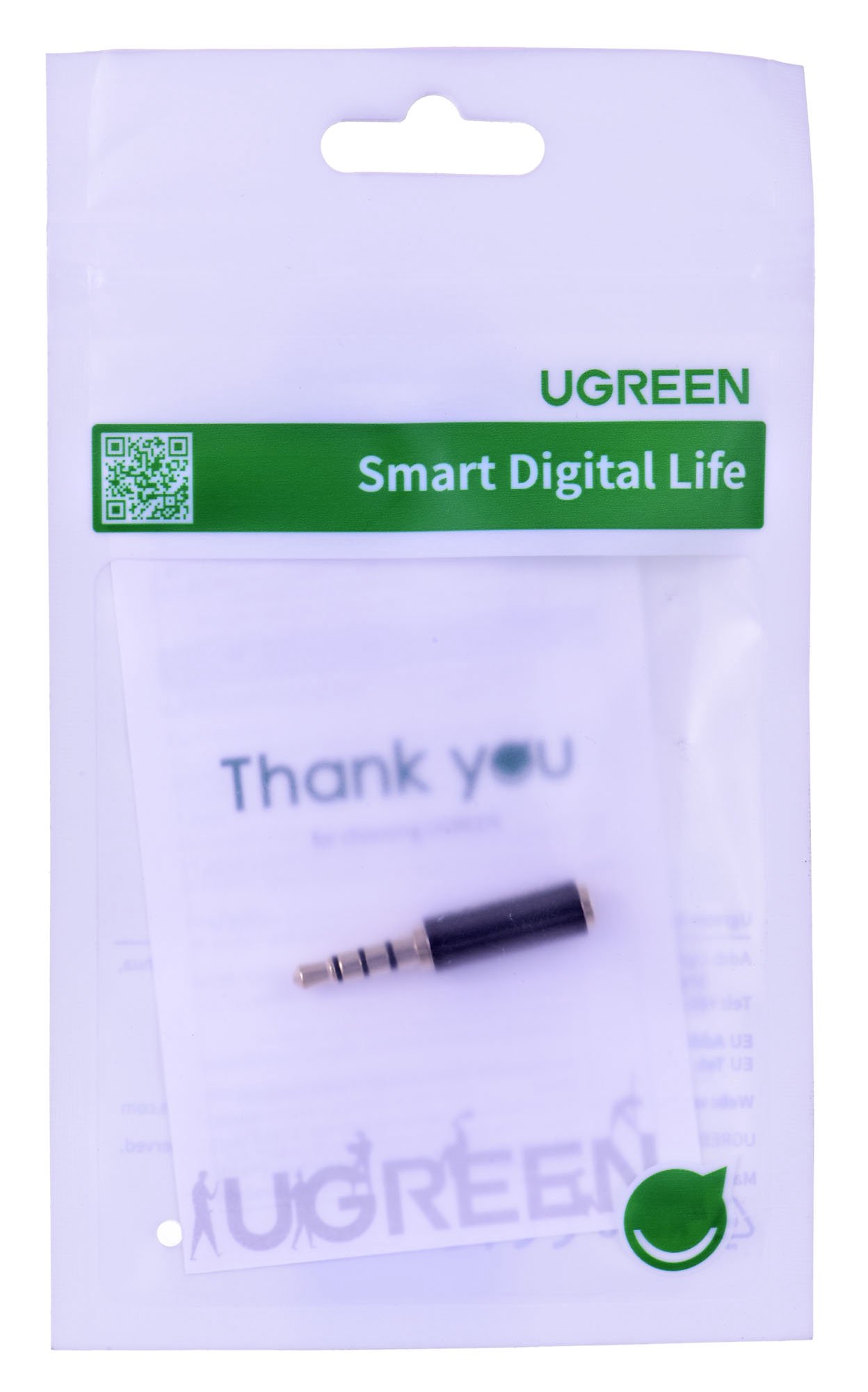 Adapteris UGREEN 20502 iš 2,5 mm mikro lizdo į 3,5 mm mini lizdą (juodas)