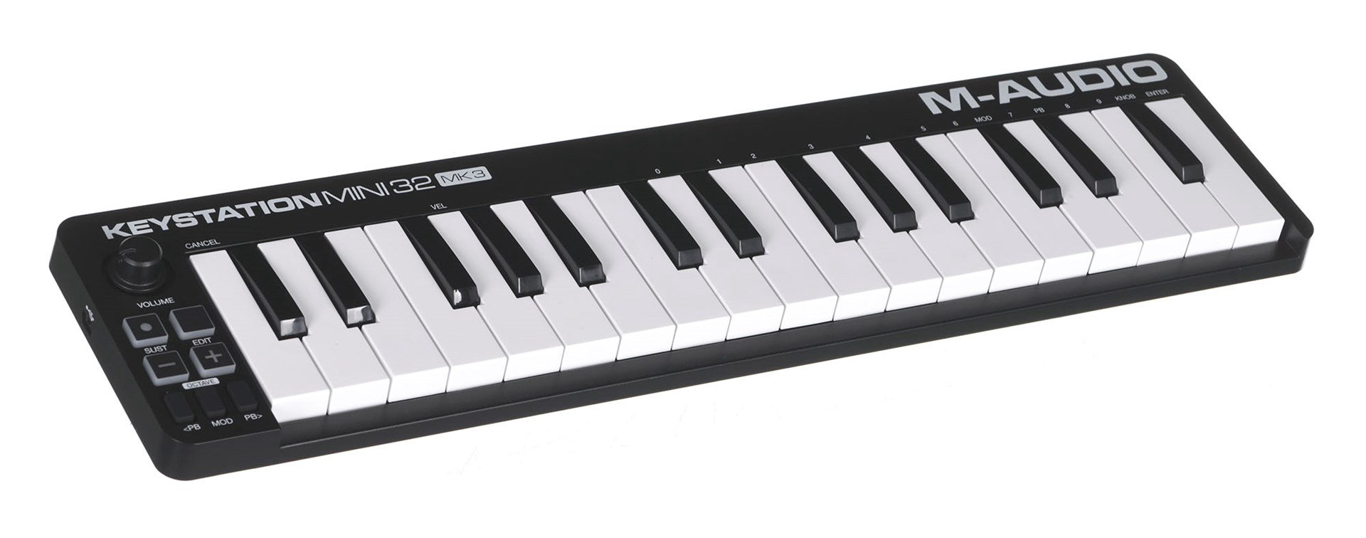 M-AUDIO Keystation Mini 32 MK3 MIDI klaviatūra 32 raktai USB Juoda, Balta