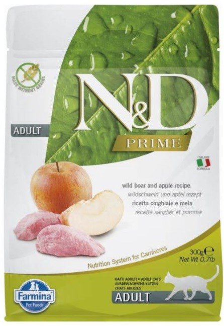FARMINA N&D Prime Cat Boar and Apple Adult - sausas kačių maistas - 300 g