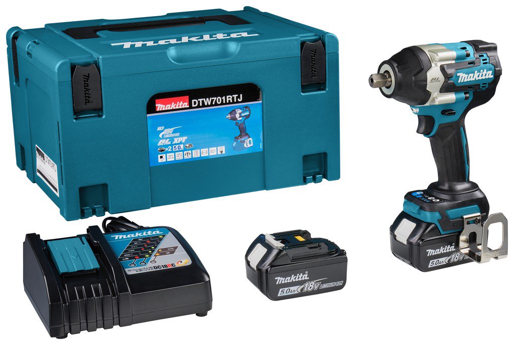 Makita DTW701RTJ elektrinis atsuktuvas arba smūginis įrankis 1000 RPM Juoda, Mėlyna