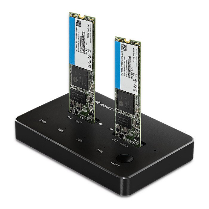 Qoltec 50310 Disko dokas 2x SSD M.2 SATA  NGFF  C tipo USB