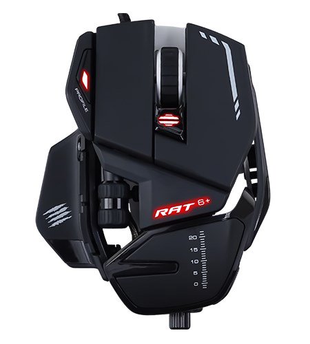 Pelė Mad Catz R.A.T. 6+ kompiuterio pelė Dešinės rankos USB A tipo Optinis 12000 DPI