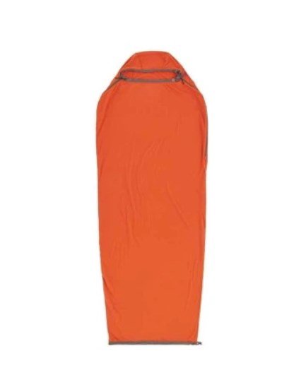 Sea To Summit Reactor Fodera per sacco a pelo in pile - Mummia con coulisse - compatto - arancione .