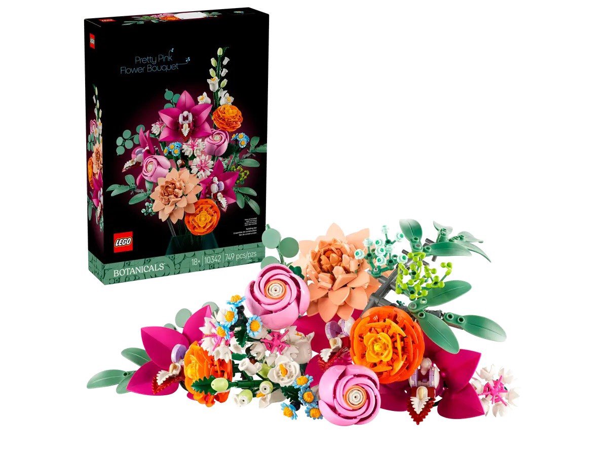 LEGO ICONS 10342 The Botanical Collection - Gana rausva gėlių puokštė