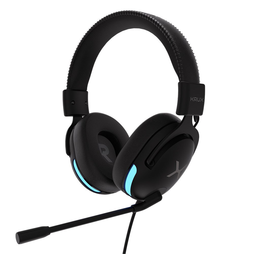 Ausinės per ausis KRUX Crave RGB (KRXC015) Juoda