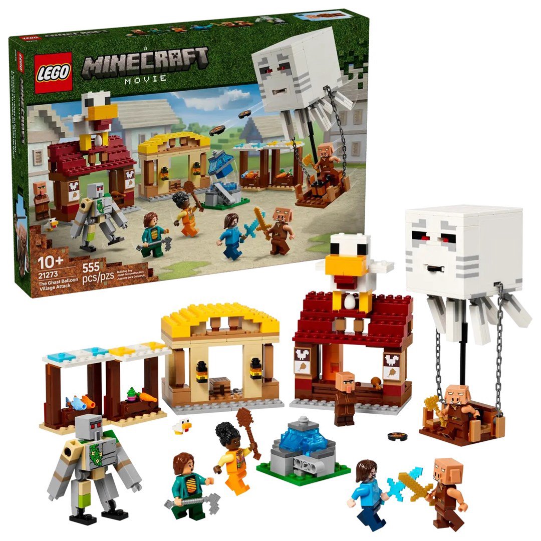 LEGO MINECRAFT 21273 Balionų Ghast ataka prieš kaimą