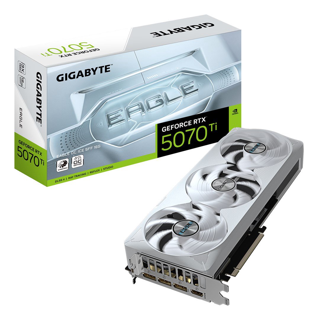 Vaizdo plokštė Gigabyte GeForce RTX 5070 Ti EAGLE OC ICE SFF 16G  NVIDIA  16 GB  GeForce RTX 5070