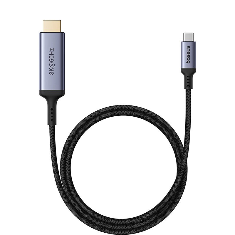 Baseus High Definition Series Lankstus USB C ir HDMI8K kabelis 1,5 m juodas