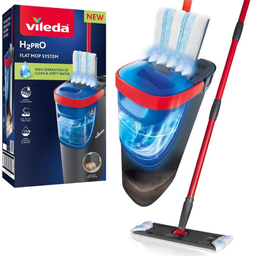 Plokščia šluota Vileda H2prO
