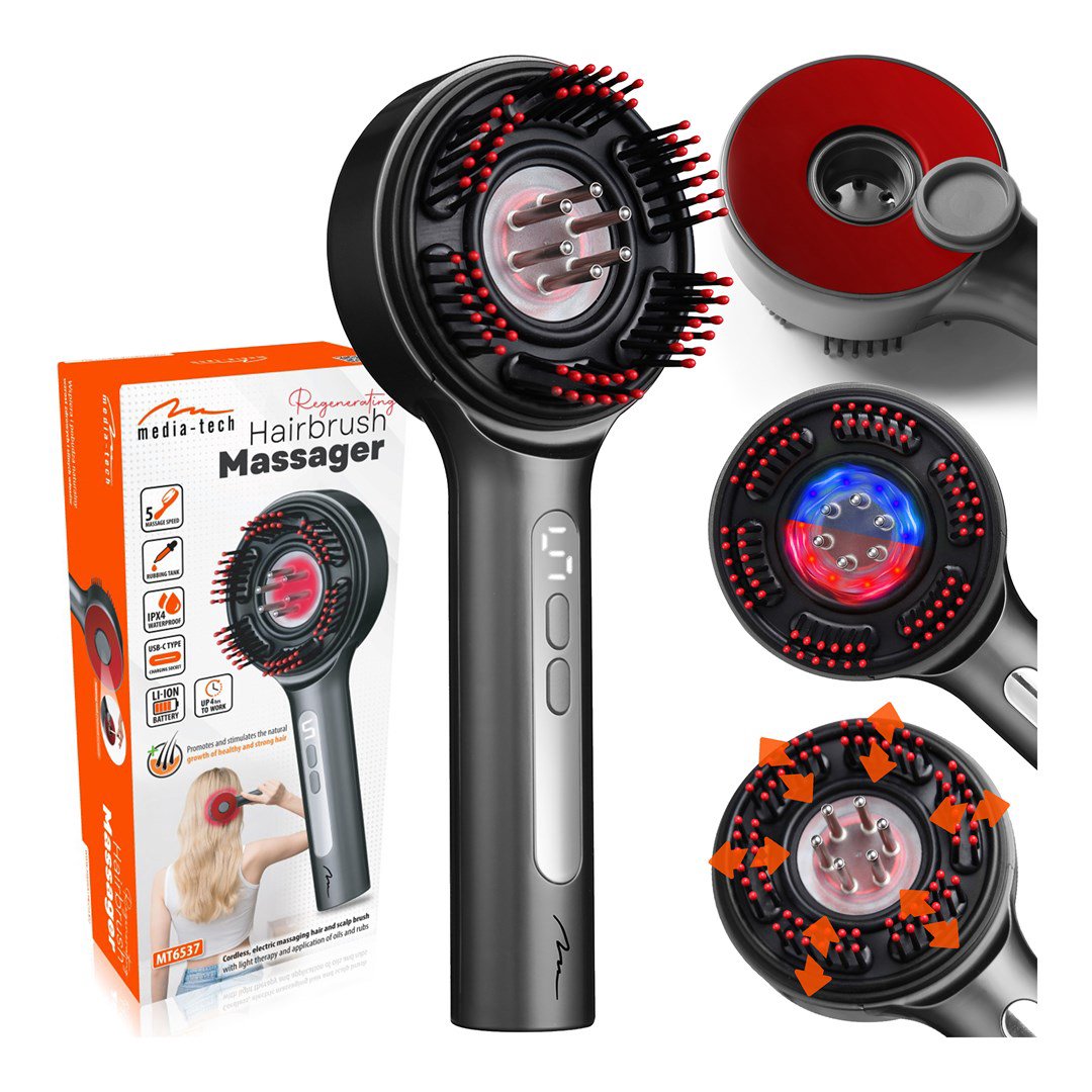Media-Tech MT6537 Regenerating Hairbrush Massager