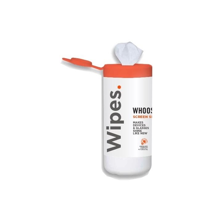 Valymo servetėlės ekranams WHOOSH, 70 vnt.