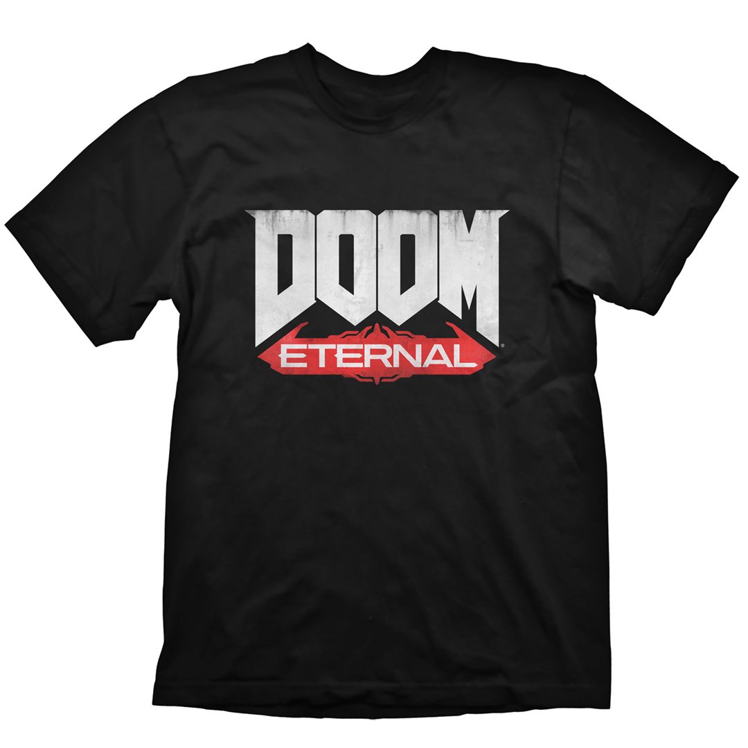 Marškinėliai Doom Eternal Logo S, juodi