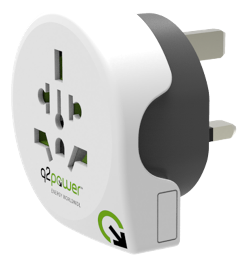 Perėjimas Q2Power universalus į UK 10A, baltas / GT-901