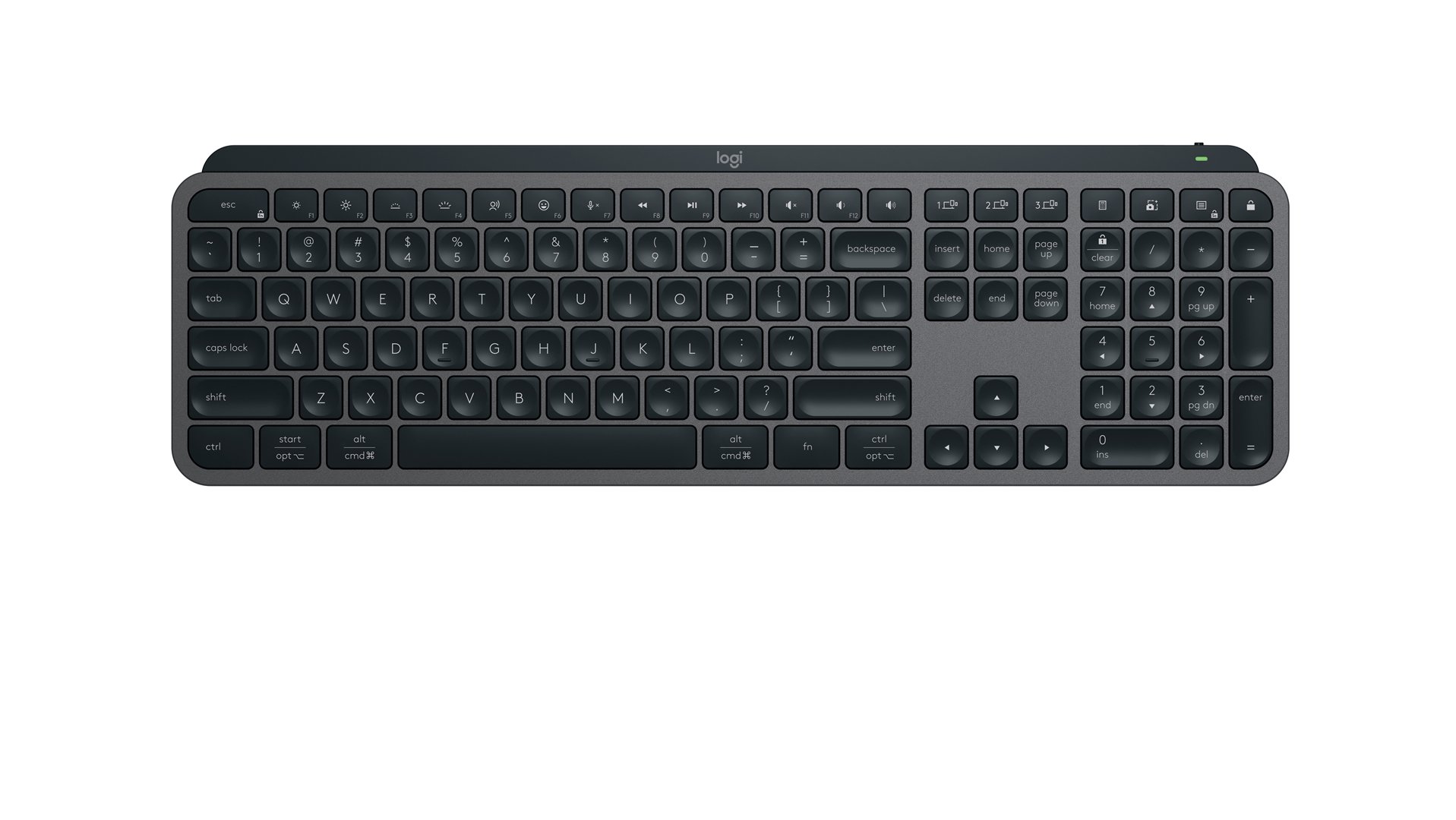 Klaviatūra Logitech MX Keys S, belaidė, Graphite