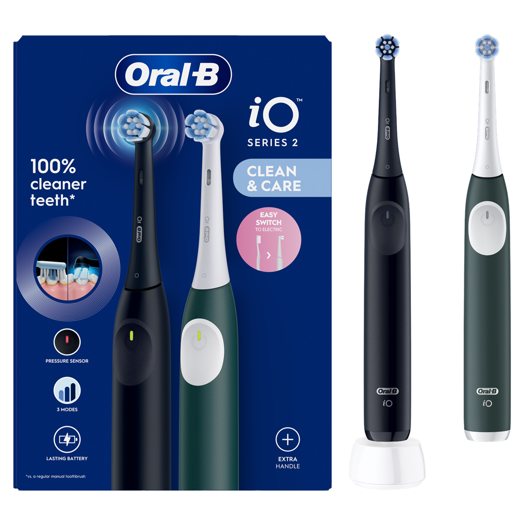 Elektrinis dantų šepetėlis ORAL-B iO2 Duo Black & Green