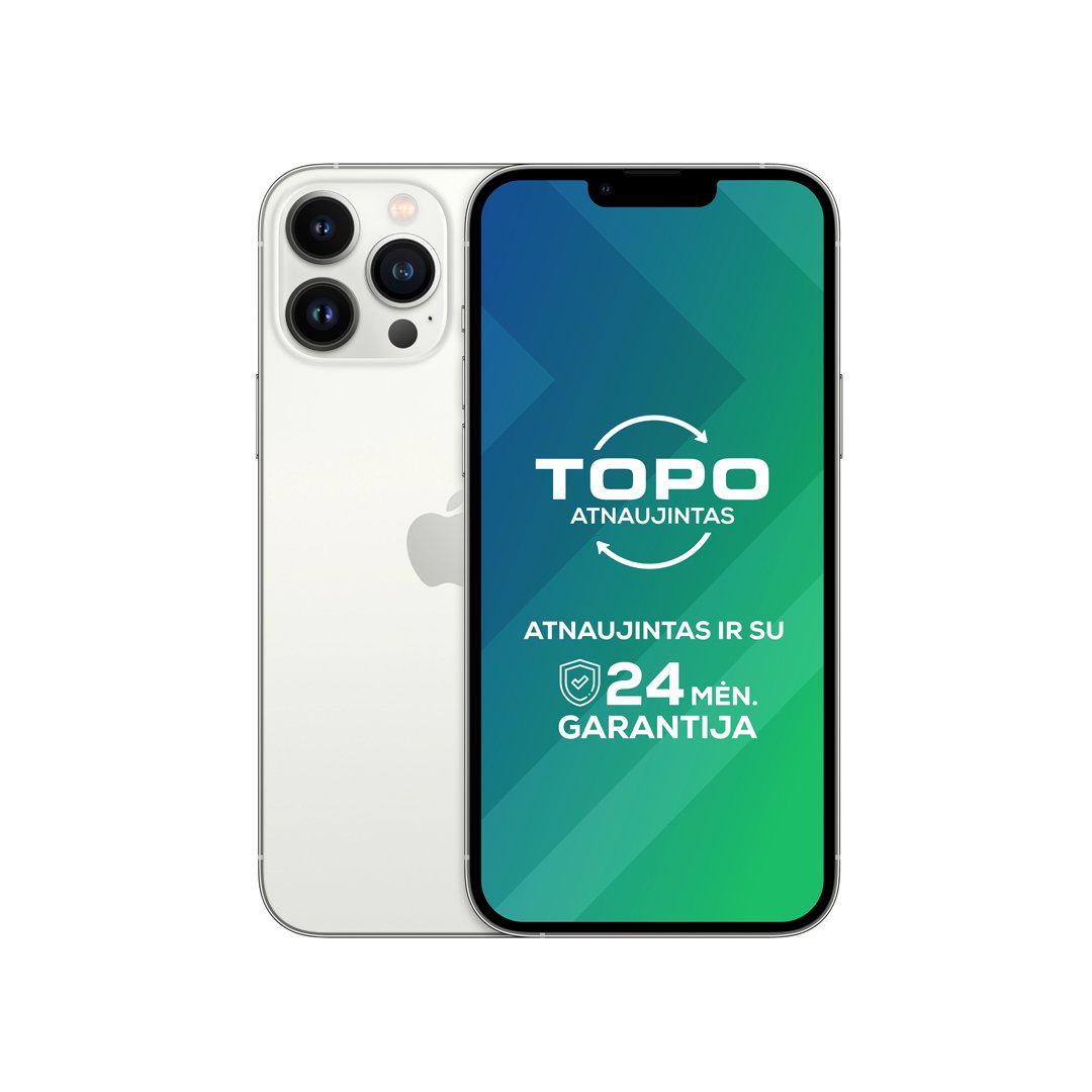 Mobilusis telefonas APPLE iPhone 13 Pro Max 256GB Silver Atnaujintas, B lygis