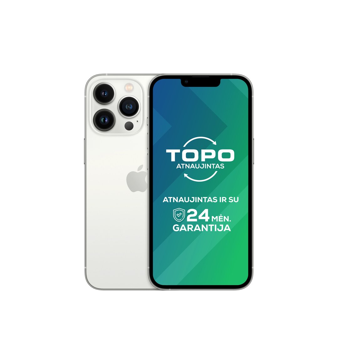 Mobilusis telefonas APPLE iPhone 13 Pro 128GB Silver Atnaujintas, B lygis