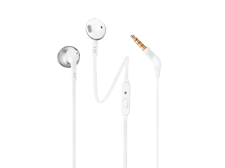 Ausinės JBL T205 į ausis, sidabrinės sp.