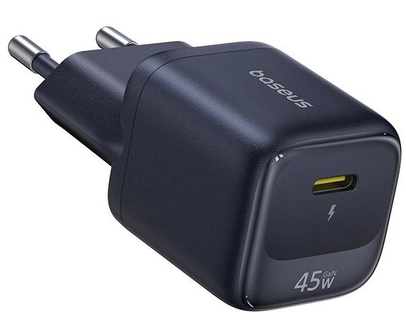 Sieninis įkroviklis BASEUS EnerFill FN22 45W USB-C QC PD, juodas