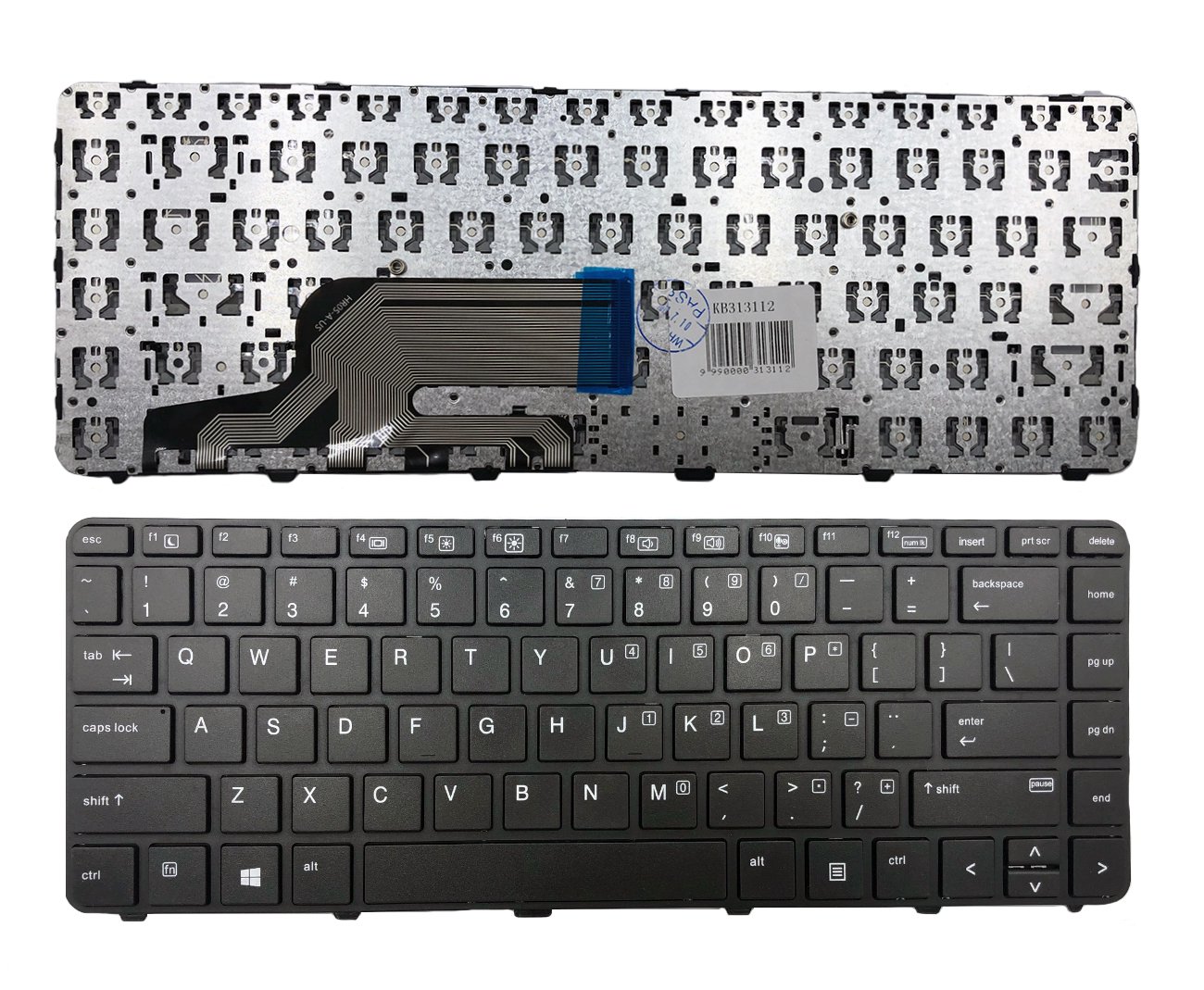 Klaviatūra HP: Probook 430 G3, 440 G3, 445 G3 (su rėmeliu)
