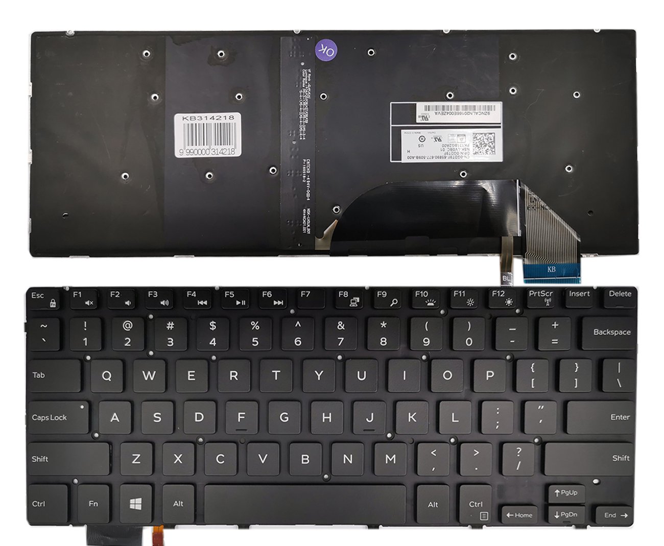 Klaviatūra DELL Inspiron: 15 7558, 7568, XPS 15 9550, 9560 su apšvietimu