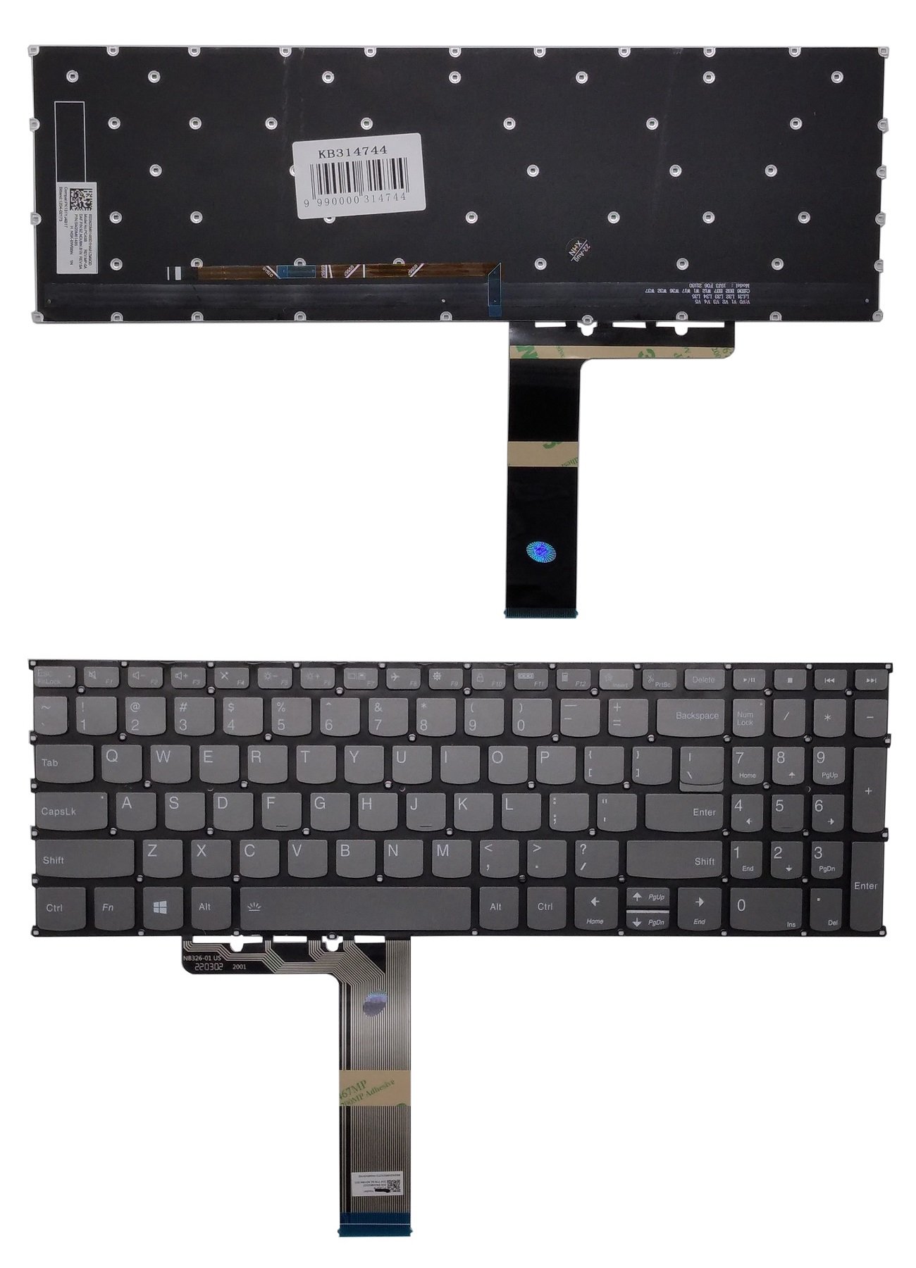 Klaviatūra LENOVO ThinkBook 15 G2, su pašvietimu, US