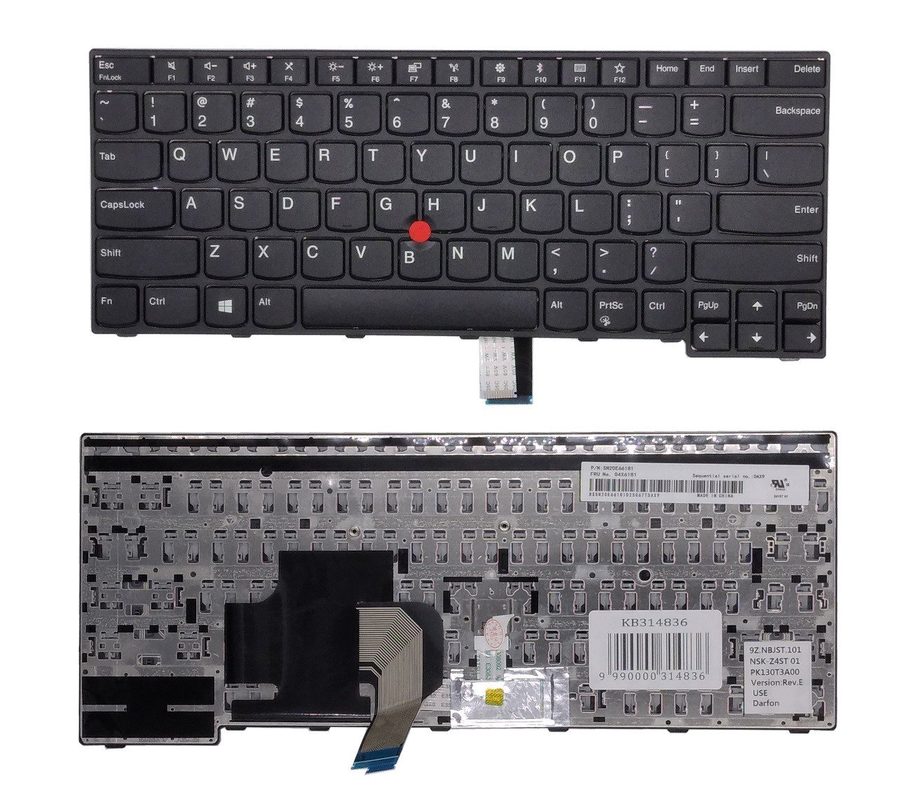 Klaviatūra LENOVO Thinkpad E470, su trackpoint, US