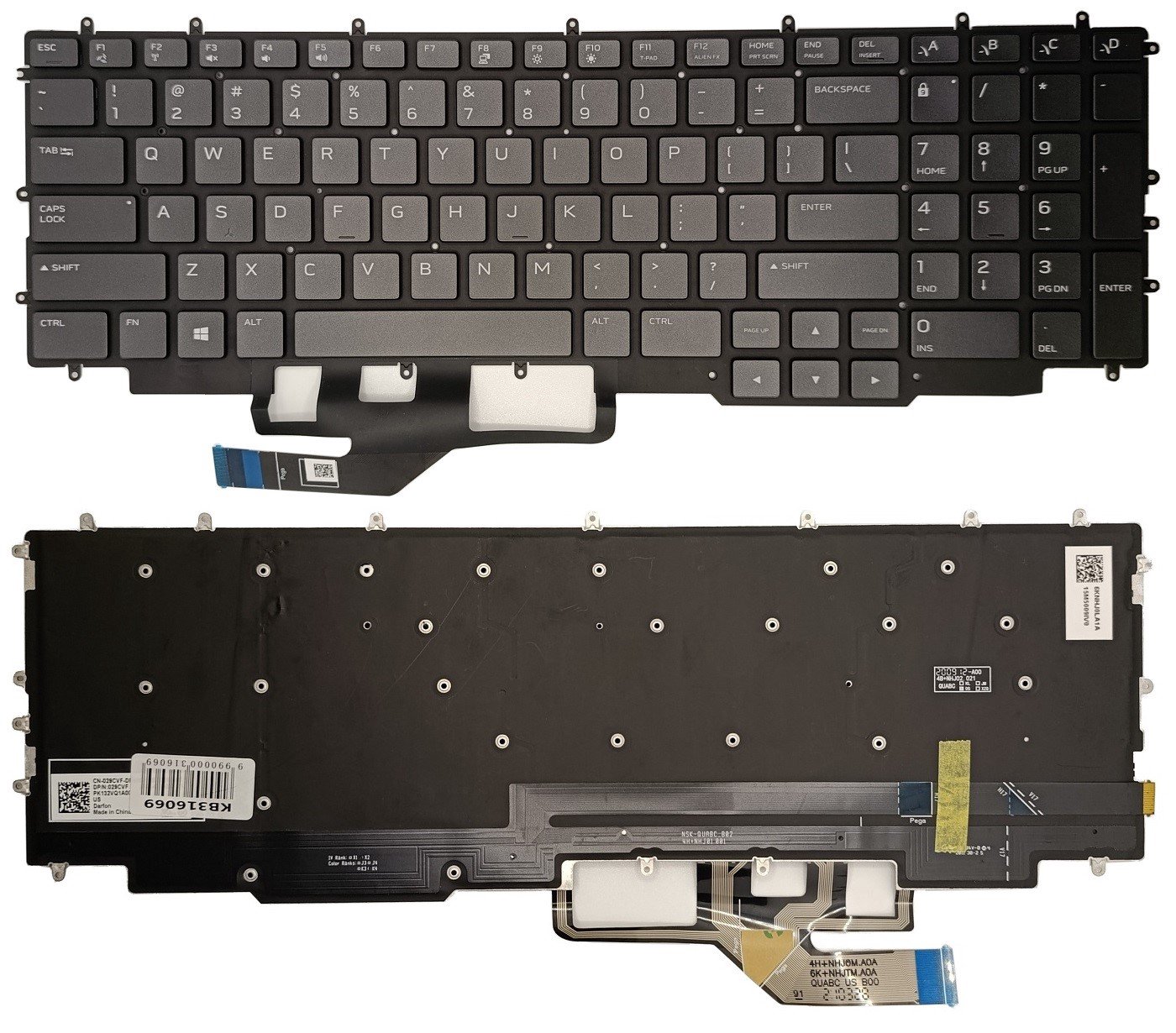 Klaviatūra DELL G7 17 7700, su spalvotu pašvietimu, US