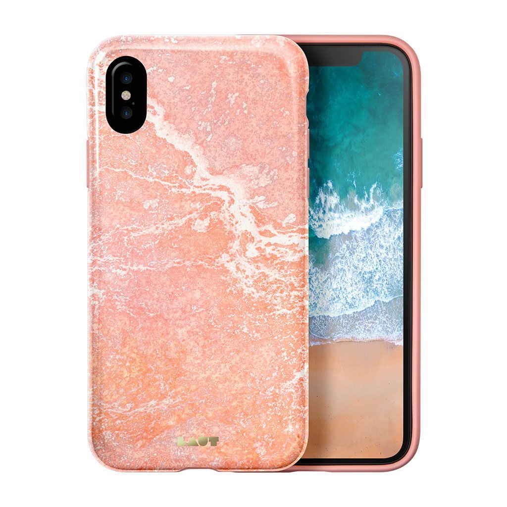 Dėkliukas LAUT Huex Elements iPhone XS, nugarėlė, rausvas