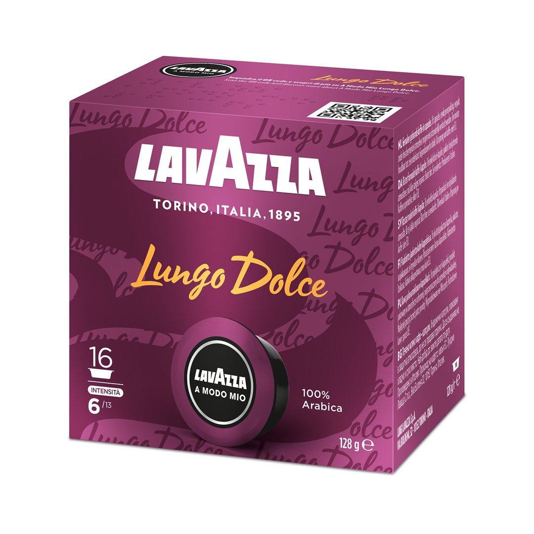 Kavos kapsulės Lavazza MODO MIO Lungo Dolce, 16 kaps.