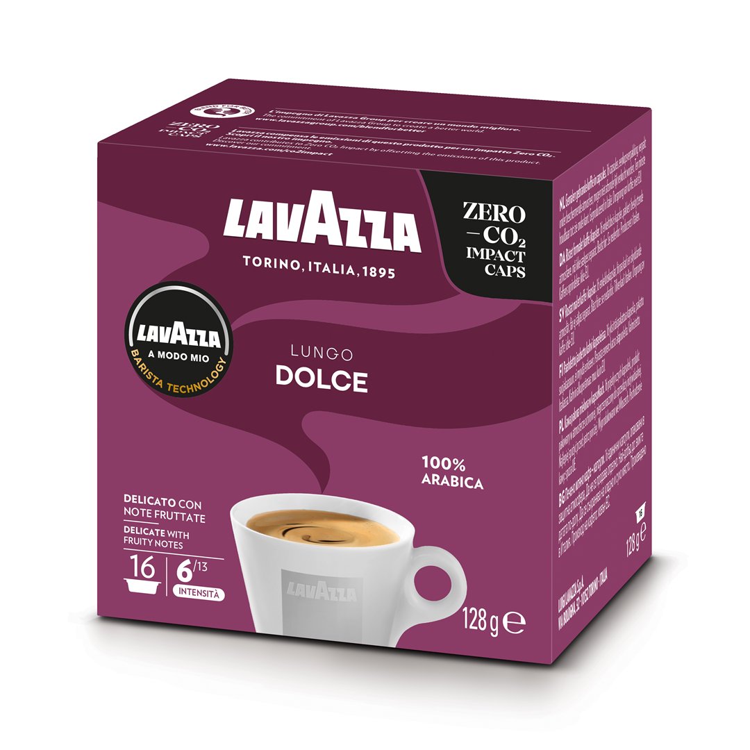 Kavos kapsulės Lavazza MODO MIO Lungo Dolce, 16 kaps.