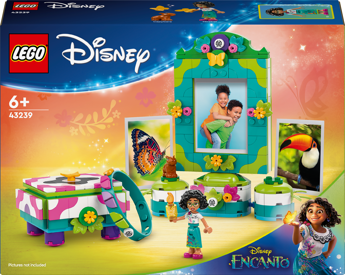 Konstruktorius LEGO Disney Classic Mirabelės nuotraukų rėmelis ir papuošalų dėžutė 43239