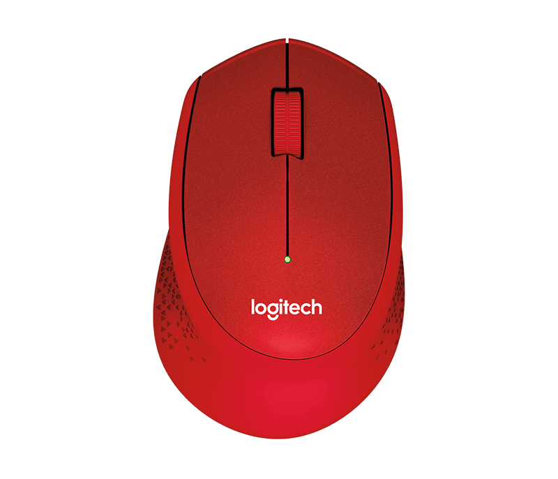 Pelė LOGITECH M330 Silent, bevielė, raudona