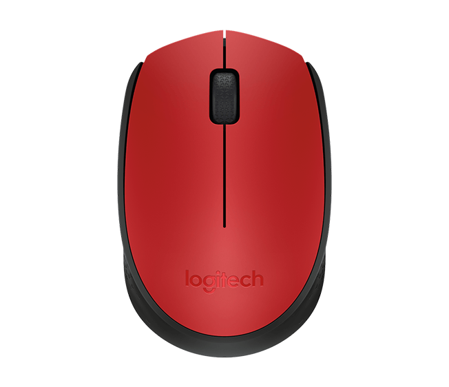 Pelė LOGITECH M171, belaidė, OPTICAL, USB, RED