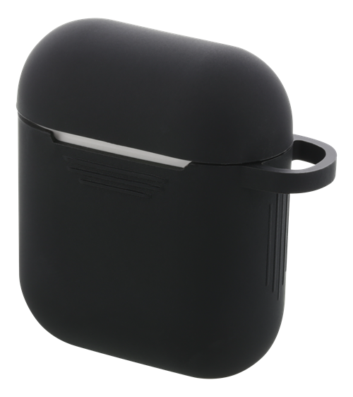 Dėklas DELTACO AirPods, silikoninis, juodas / MCASE-AIRPS001