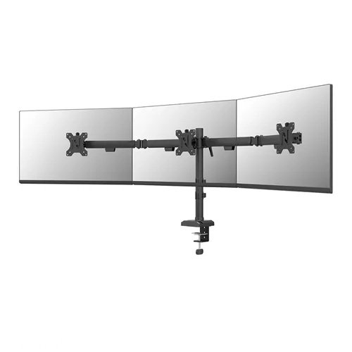 NEOMOUNTS NERO TRIPLE FLAT SCREEN DESK MOUNT  (PHONE HOLDER+QUICK-FIX CLAMP/GROMMET)