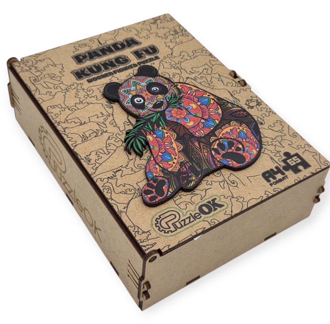 Medinė dėlionė PUZZLEOK  Panda 65 det.