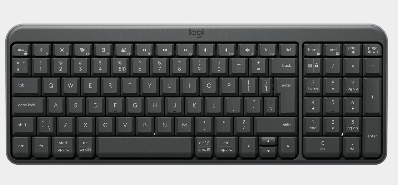 Belaidė klaviatūra LOGITECH K250 INT'L-2.4GHZ/BT-N/A-INTNL-973, US, graphite