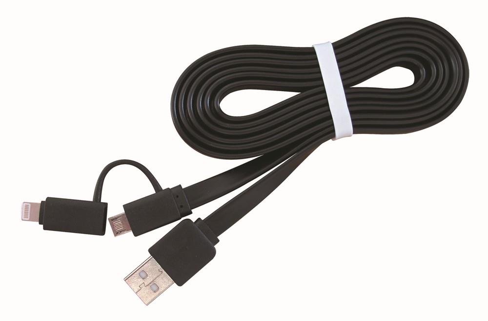 Kabelis GEMBIRD LIGHTNING +MICRO USB TO/AM 1M CC-USB2-AMLM2-1M