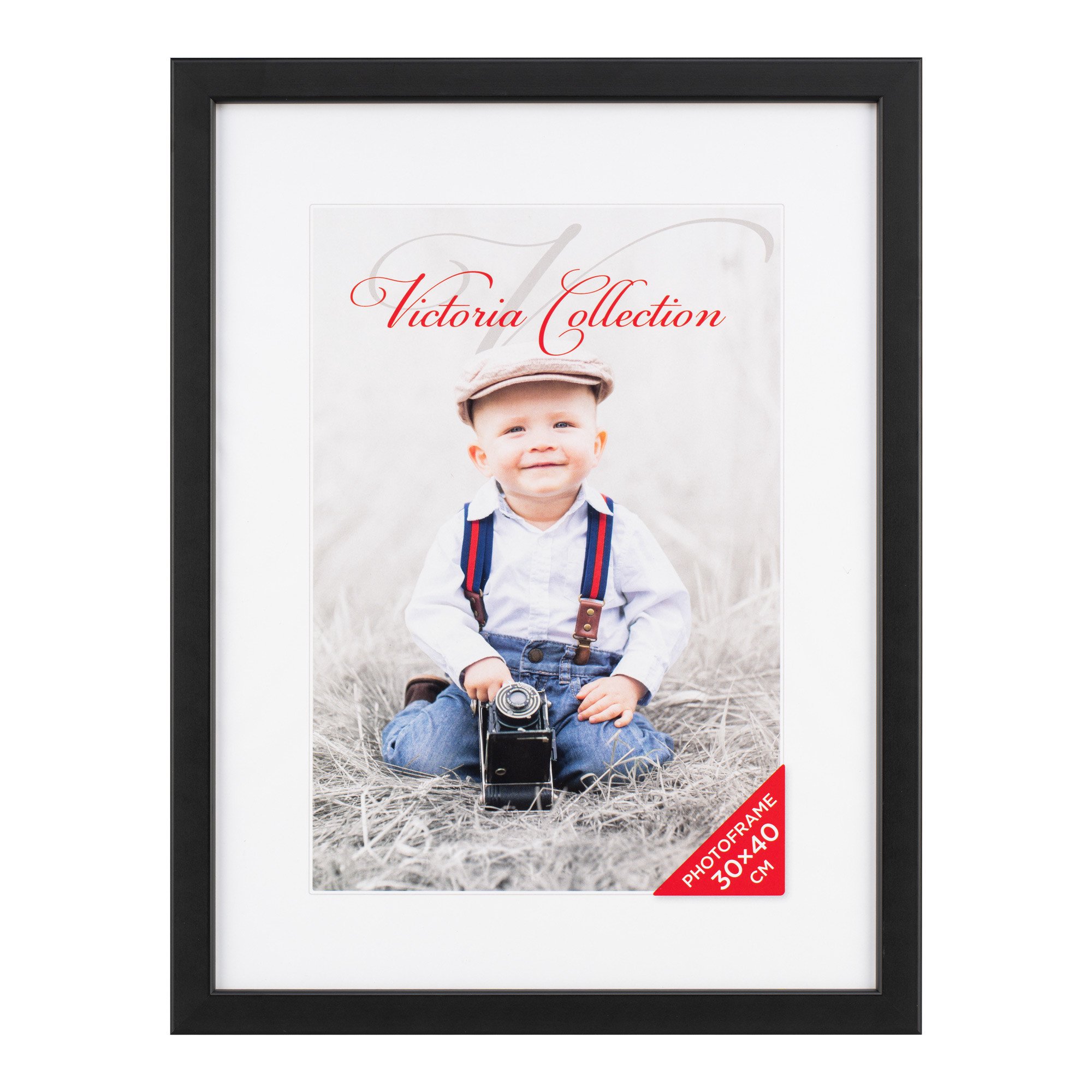 High-quality&nbsp;Victoria Collection&nbsp;photo frame
Black wooden frame
Hanging loops
For 30 × 40 cm ph