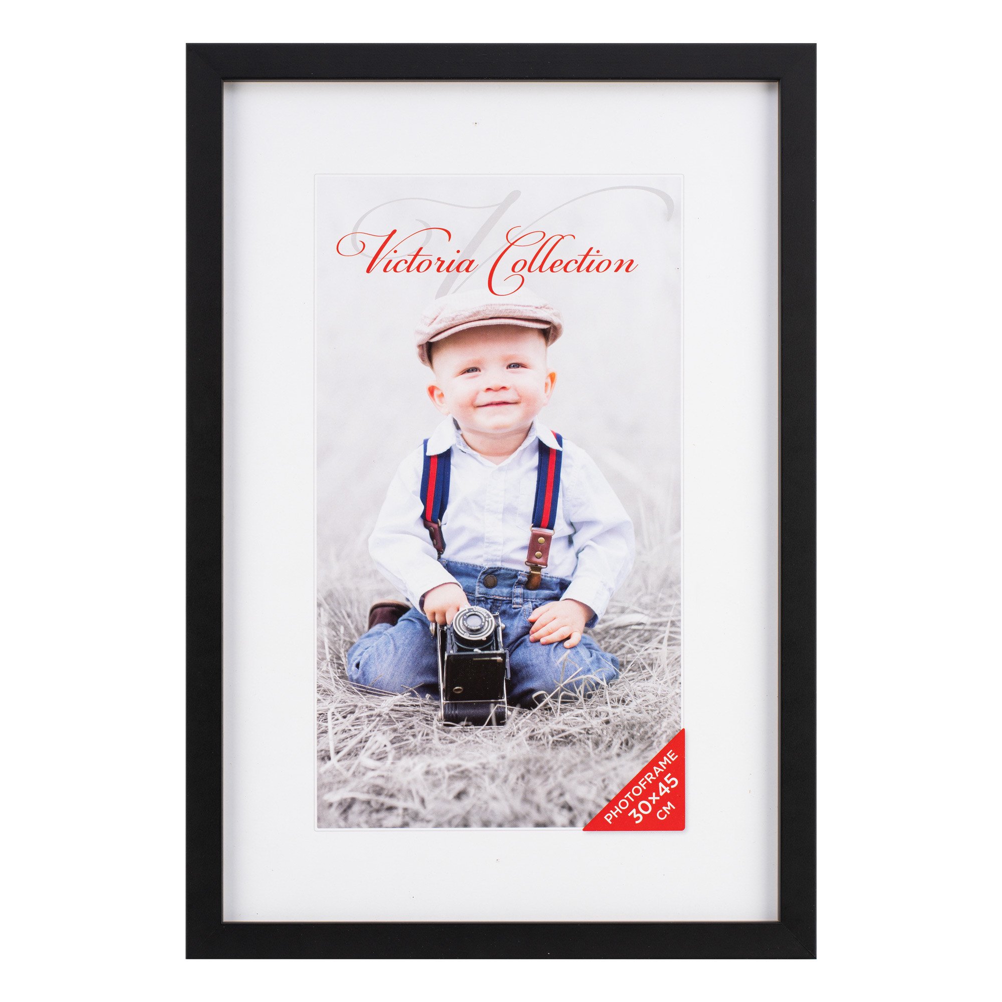 High-quality&nbsp;Victoria Collection&nbsp;photo frame
Black wooden frame
Hanging loops
For 30 × 45 cm ph