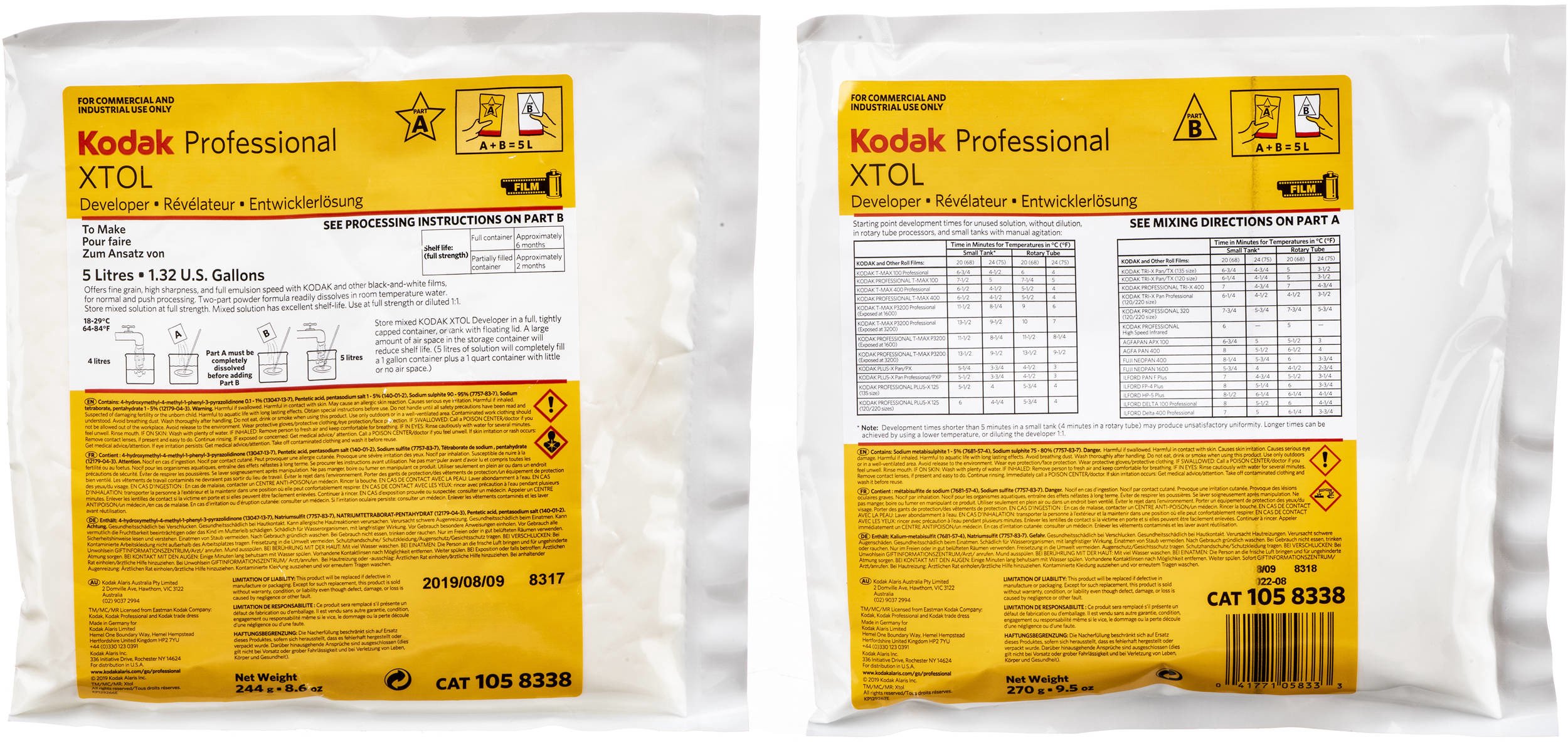 Kodak film developer XTOL 5L (powder) Topocentras