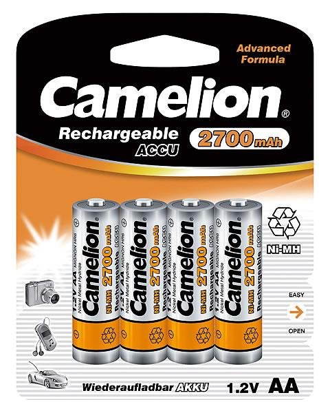 Kraunami elementai CAMELION Ni-MH,AA 2700mAh kraunamos