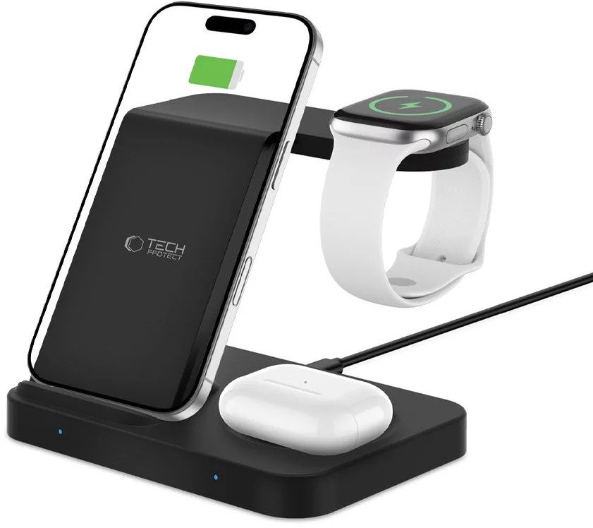 Belaidis pakrovėjas Tech-Protects A37 3in1 QI15W, black