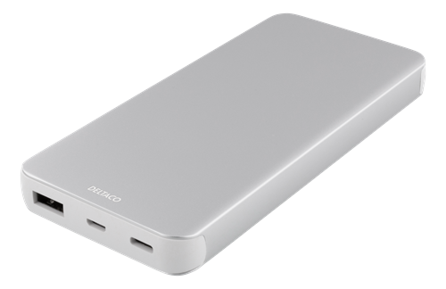 Išorinė baterija DELTACO DELTACO 10000mAh, 2A sidabrinė / PB-831